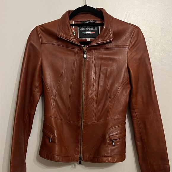 Vera Pelle Jackets & Blazers - Vera Pelle Brown Italian Leather Jacket
